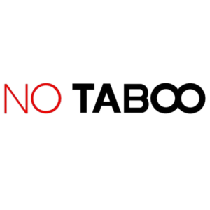 Logo reading NO TABOO, with NO in red and TABOO in black.